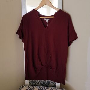 Eyeshadow Burgundy Maroon Blouse Women's Size Medium